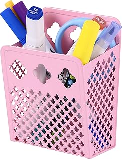 Magnetic Pencil Holder - Magnetic Locker Organizer, 1 Pack Pen Holder Locker Accessories for School and Office, Pink