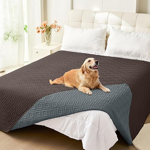 Miniatura 49 de hyha Manta impermeable para perro, manta suave para cama de perro, manta para mascotas, funda de sofá impermeable lavable para perros, fundas Gris