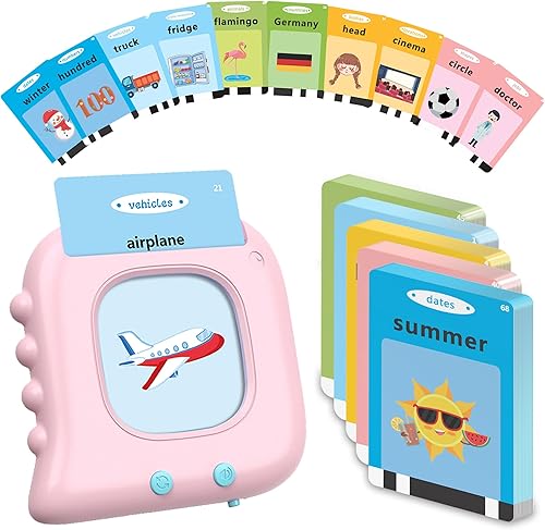 Veunti Materiales de aprendizaje para el autismo, juguetes de actividades para niños de 2 a 6 años, 384 palabras a la vista, tarjetas flash que