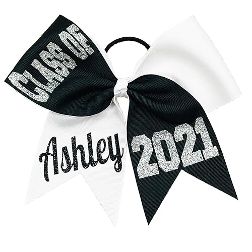 Miniatura 5 de "Class of" Senior Tick Tock Cheer Hair Bow - Regalos de graduación