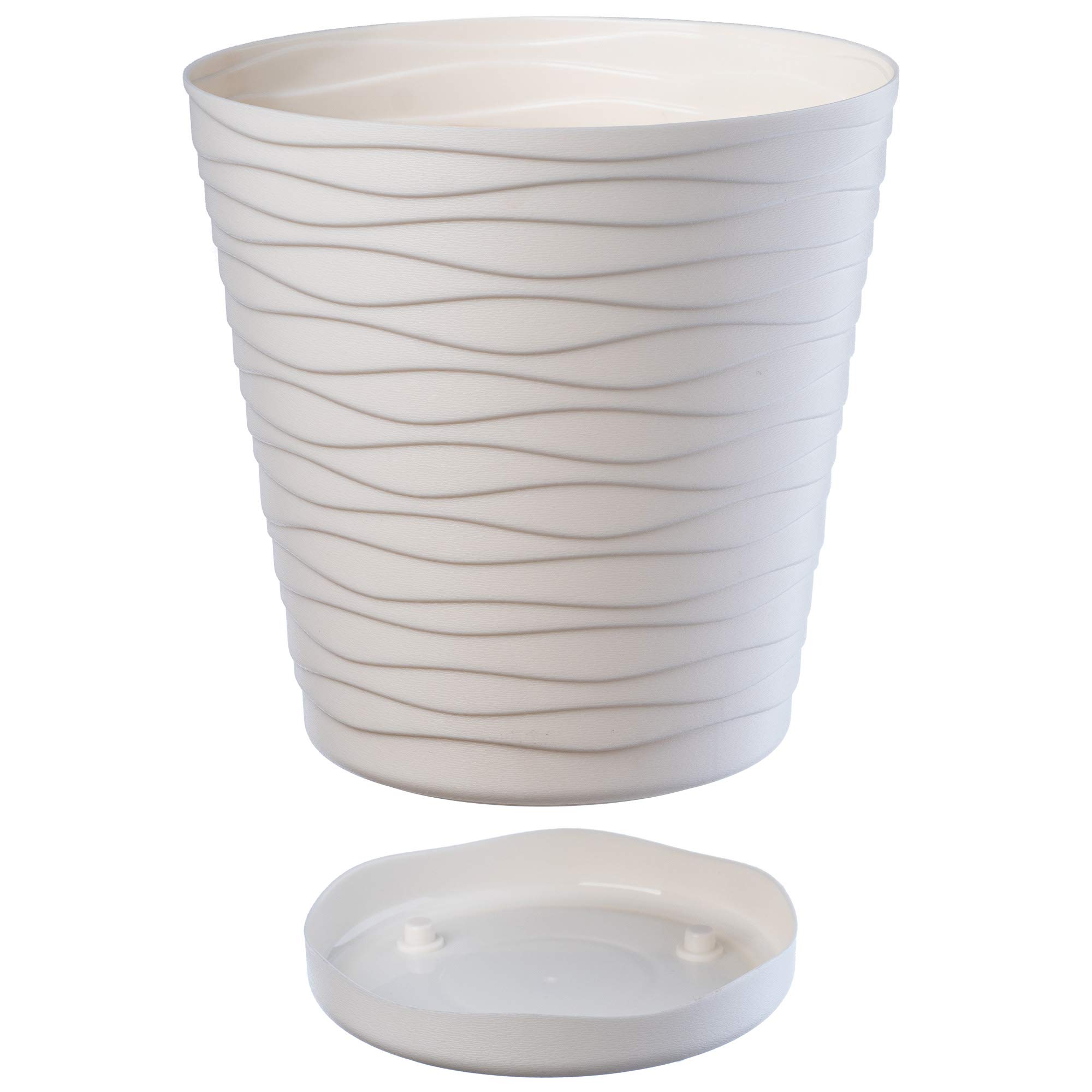 KADAX Flowerpot, una casseruola per fiori e piante con sottobicchieri, fioriere luce e materiale resistente Una pentola decorativa per piante (oro, 12 cm