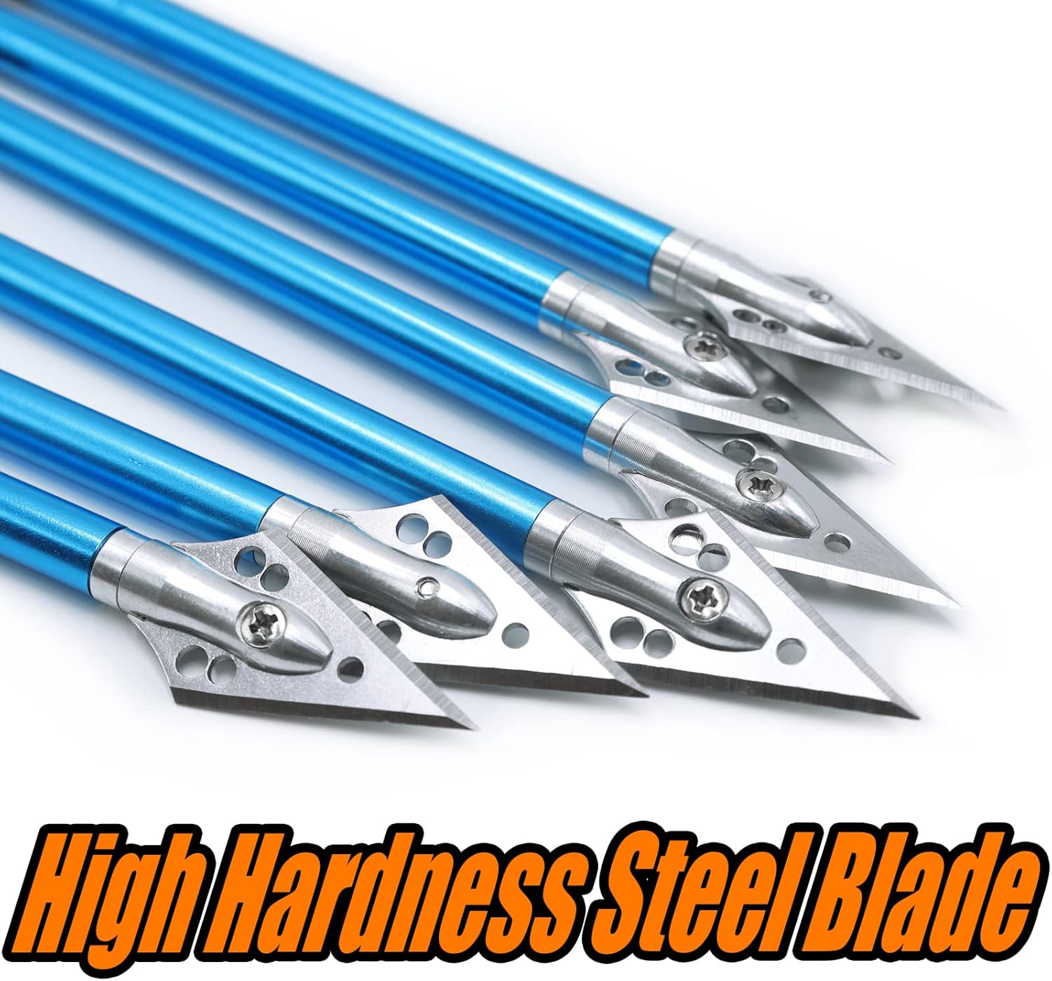 6.7" Aluminum Crossbow Bolts 5 Bright Colors, Replaceable Tips for 50-60 lb Crossbows - Target Practice & Small Game Hunting, Adult Use