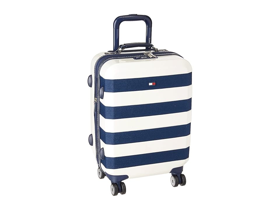 

Tommy Hilfiger Rugby Stripe 21 Upright Suitcase (White) Luggage
