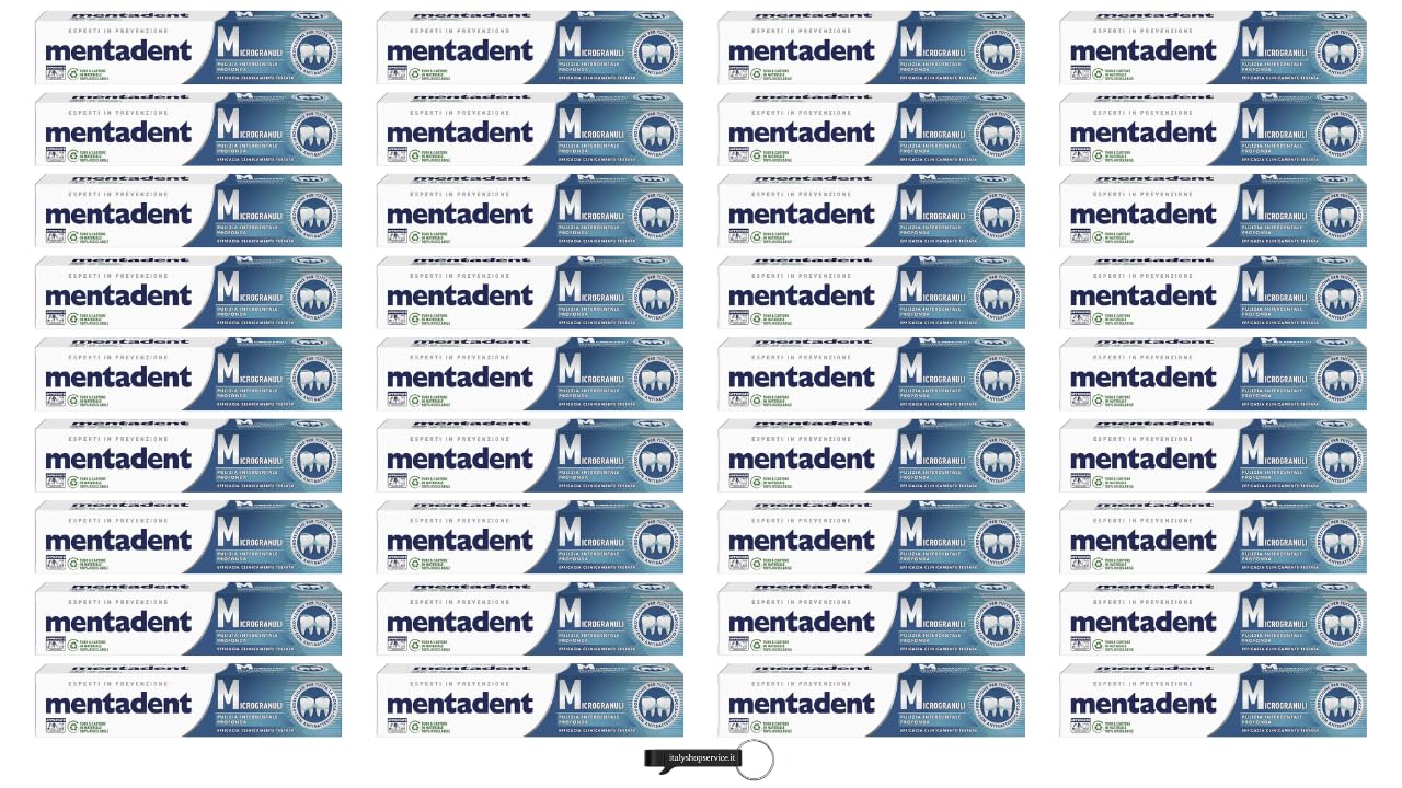 Mentadent Dentifricio Microgranuli Zahnpasta, 75 ml, 36er Pack,+ italy shop free keyring
