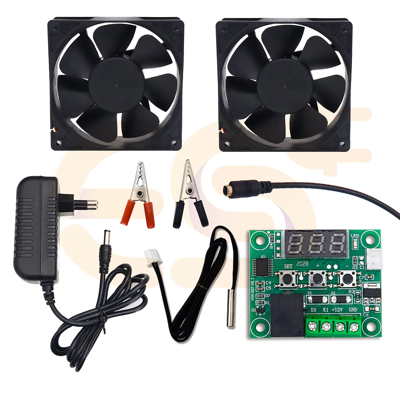 Electronic Spices XH-W1209 Digital Thermostat Temperature Controller Switch Board with LED Display + 2pcs Fan + 12V 1amp Adapter + DC Pin + 1Pair clip (B098TJ6BMR) Amazon Price History, Amazon Price Tracker