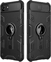 Nillkin Armor iPhone SE/iPhone 8/iPhone 7 Case, [Built-in Kickstand and Camera Lens Protector] Shockproof Hard PC Back & Soft Silicone Bumper Hybrid Cover Phone Case for iPhone SE 2nd 4.7''