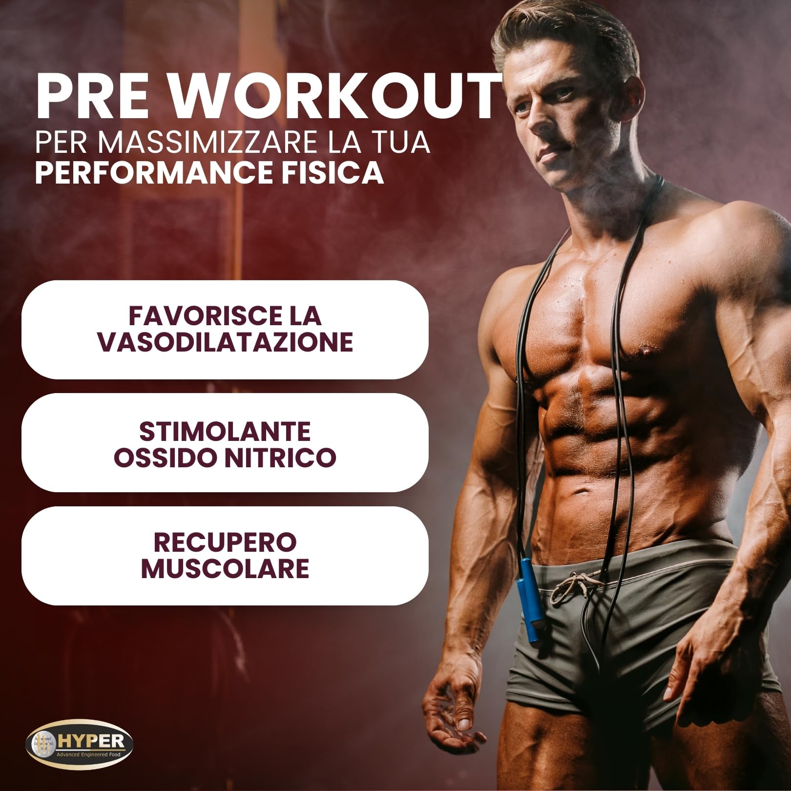 Hyper Nitro Power Pump 2 x 120 CPR - Pre Workout, Massa Muscolare - Stimola Ossido Nitrico con Vitamina C, Maca Peruviana, Vitamina E, Arginina, Citrullina, Glutammina, Acetil l Carnitina e Caffeina