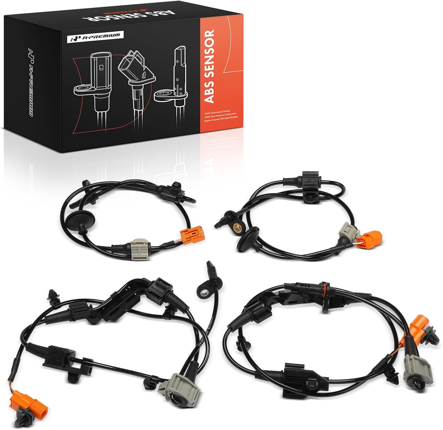 A-Premium 4PCS Front & Rear ABS Wheel Speed Sensor Compatible with Honda Models - Odyssey 2005 2006