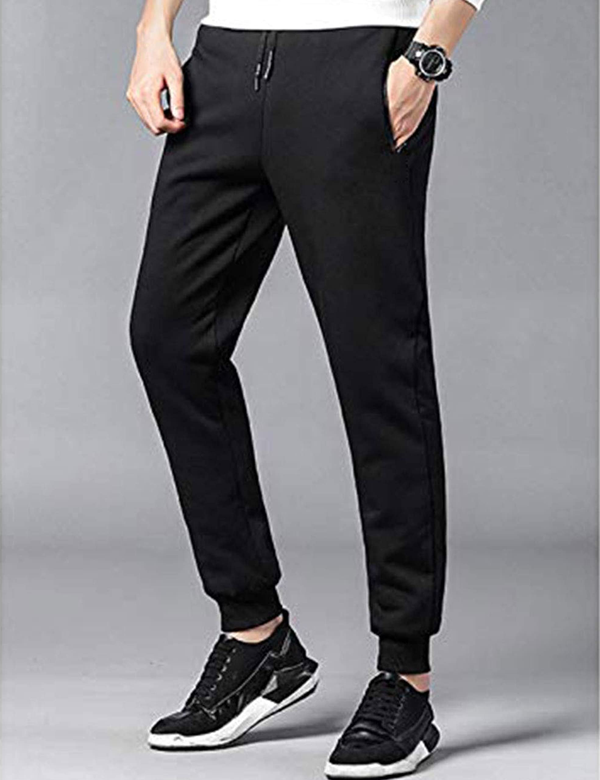 Faleave Herren Sweatpants mit Sherpa-Futter, Fleece, dick, für aktive Jogger, Sport