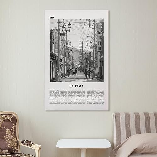 Miniatura 7 de Saitama Print Black And White, Saitama Wall Art, Saitama Poster, Saitama Photo, Saitama Wall Décor, Art Wall Decoration Poster Family Bar Restaurant