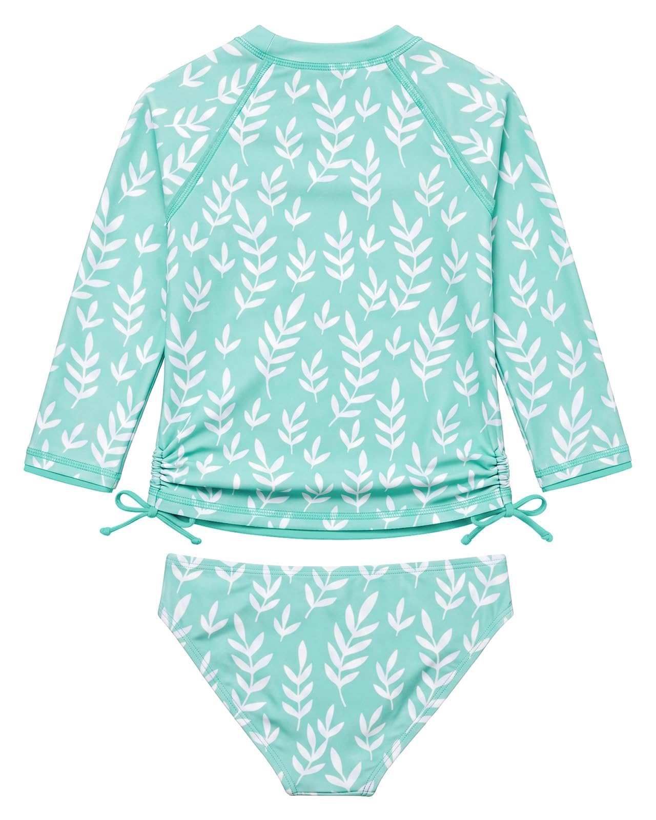 weVSwe Maillot De Bain Rash Guard pour Filles avec Poignets À Ourlet Rare Maillot De Bain UPF 50+ Protection