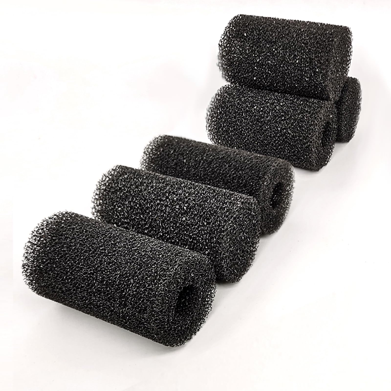 IAFVKAI 6X Pre-Filter Sponge for Aquarium Shrimp Fry Fish Tank Filter Pump Prefilter Sponge Replacement Foam Cover 3.2 X 1.6 Inch with 0.6" Hole Diameter
