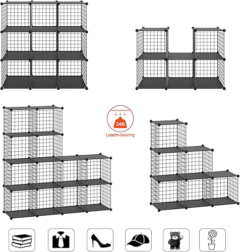 Miniatura 4 de HUBSON Organizador de almacenamiento de cubos de alambre, para libros, juguetes, manualidades, macetas para plantas y petCloset y estantes de