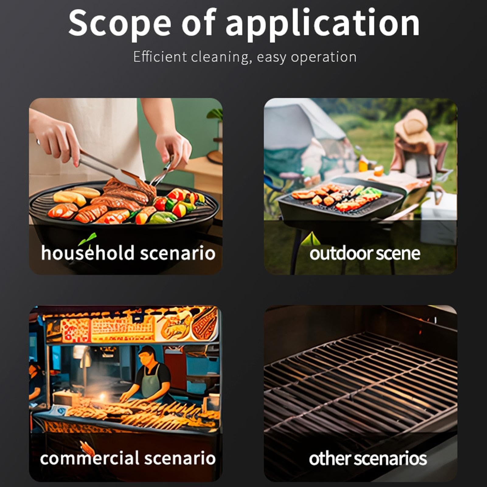 Spazzola elettrica per barbecue, ricaricabile, senza fili, girevole | Spazzola detergente per barbecue all'aperto, campeggio, cucina, patio, giardino, parco, viaggi, spiaggia
