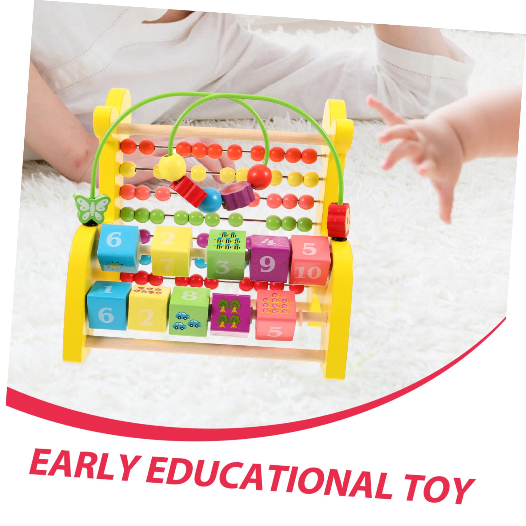 Didiseaon Ábaco Educativo para Niños y Adultos de Material Sintético Cuentas Coloridas para Estimular la Coordinación Mano-Ojo y Concentración Aprendizaje