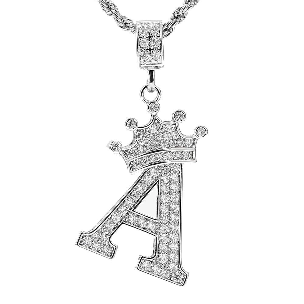 【関税&送料込み】ChloAC The Letters Necklace Accessories UALGL A-Z Letters Necklace Crown Necklace for Men Women 18K