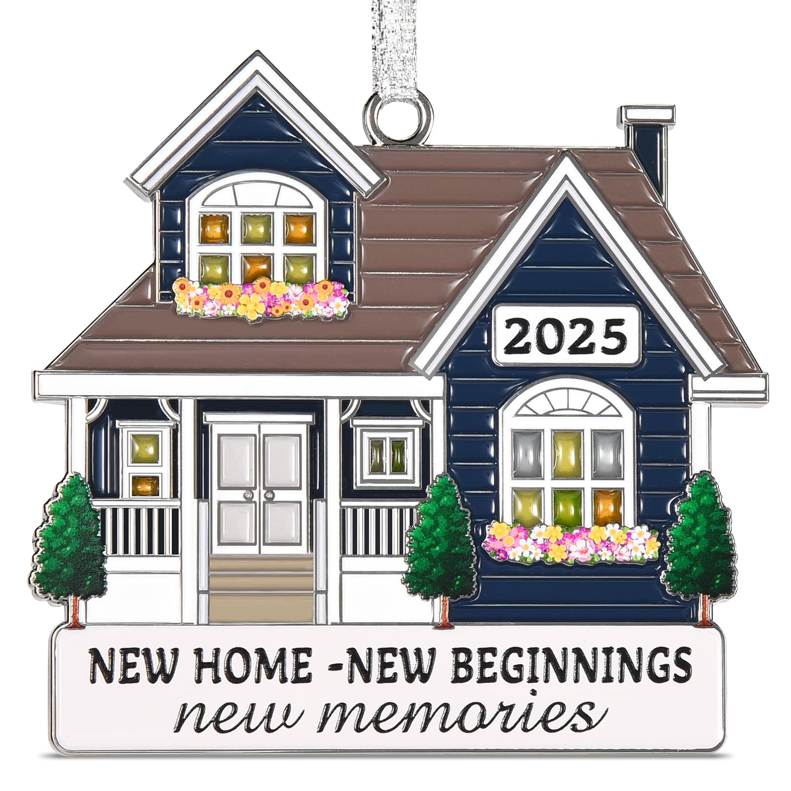 New Home Ornament 2025 - Metal House Warming Gifts New Home Ornament, Housewarming Gift Ideas for Women Couple Homeowners, First House Ornaments for