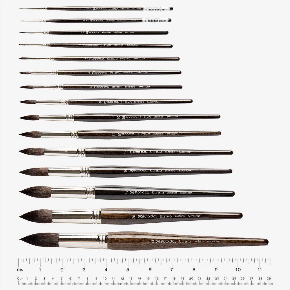 Escoda : Ultimo : Tendo Synthetic Brush : Series 1525 : Round : # 12