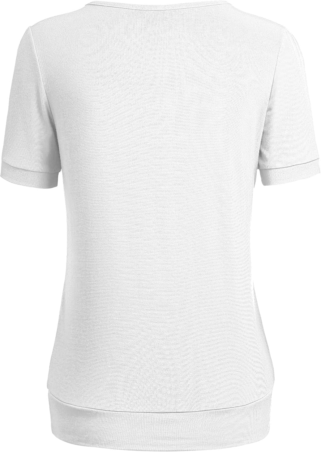 Made By Johnny Women's Scoop Neck Short Sleeve Pleated Front Blouse Tunic Top Plus Size - Image 4