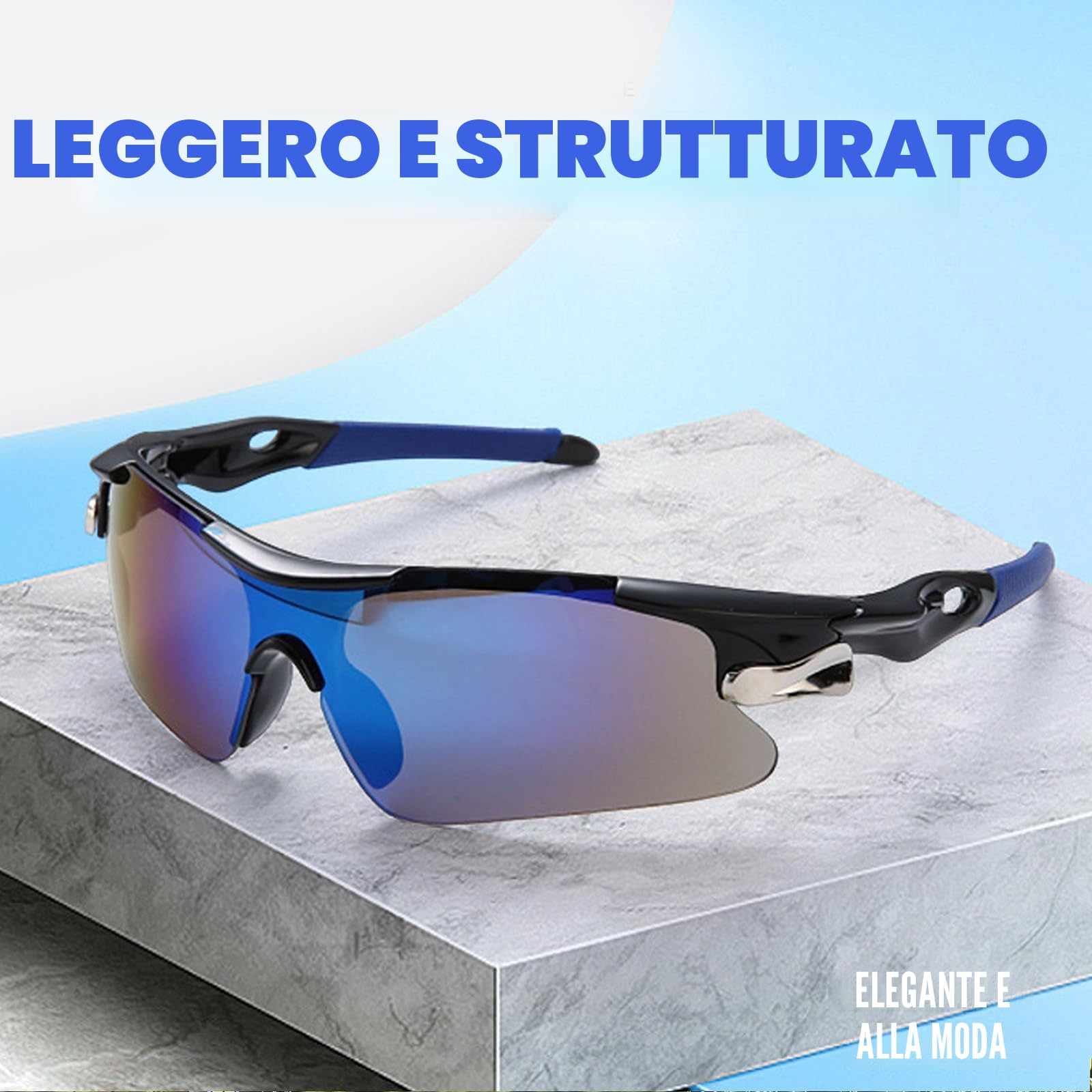 JSTHHTT 2 PCS Occhiali da Sole Sportivi da Ciclismo,Occhiali da bicicletta antivento,occhiali da ciclismo per uomini donne,protezione UV400, per ciclismo,motociclismo,corsa,sci,alpinismo,pesca ecc