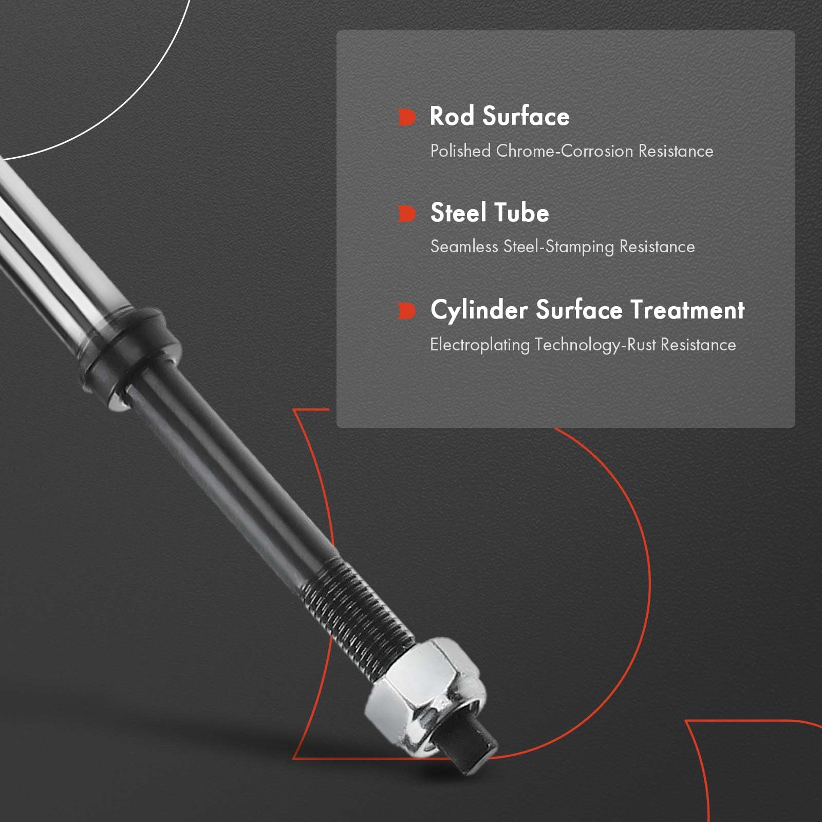 A-Premium Rear Pair (2) Shock Absorber Strut Assembly Compatible