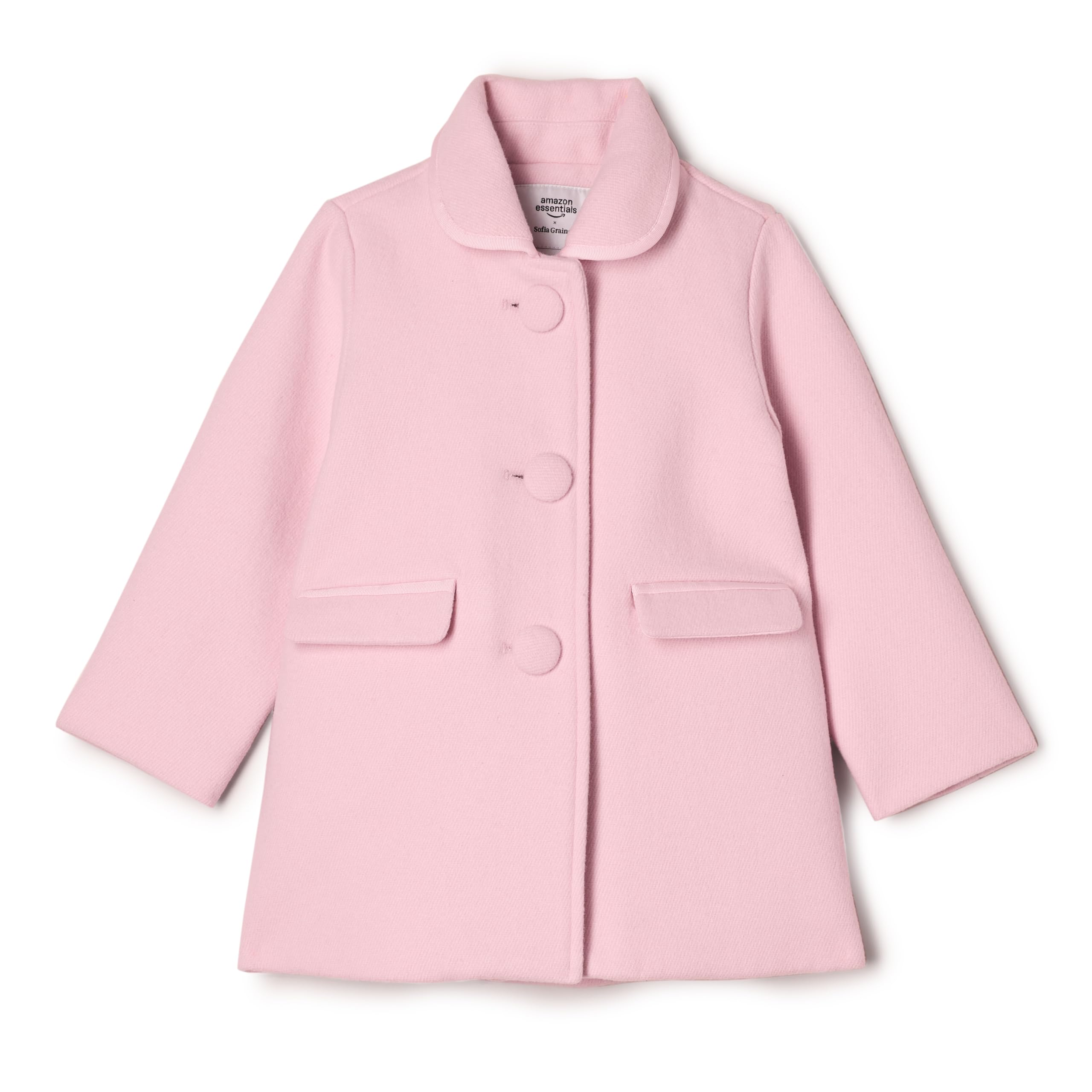 Photo 1 of **DIRTY*** Amazon Essentials x Sofia Grainge Toddler Girls' Wool Blend Dress Coat, Pink, 2T