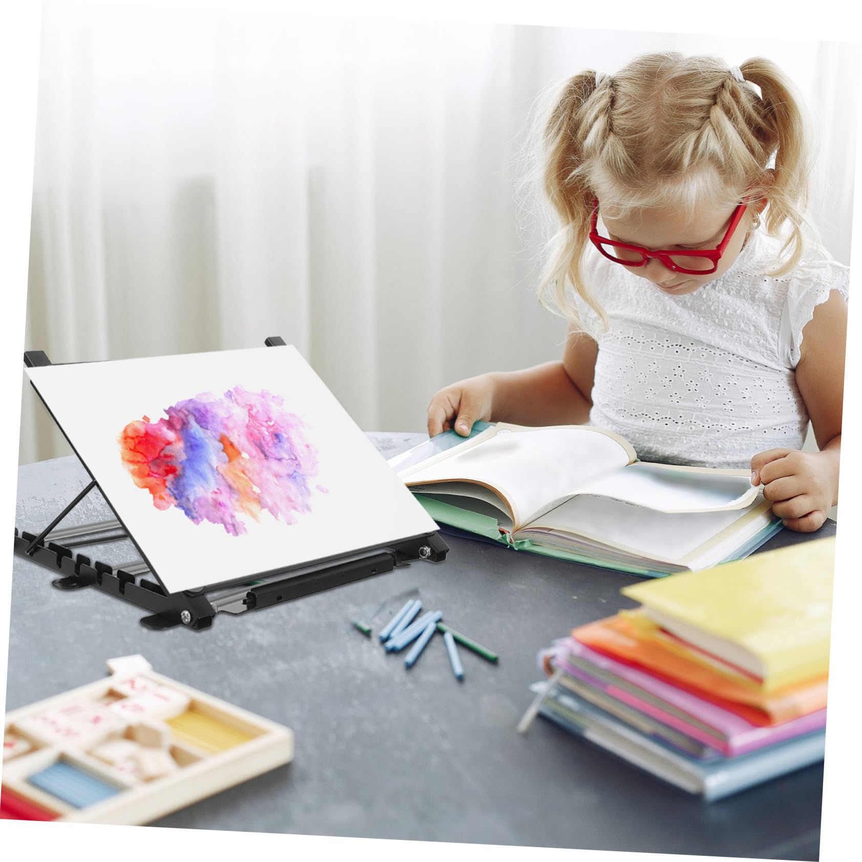 UTHCLO Soporte de Metal para Light Box Práctico y Resistente para Calcar Dibujos y Trazado Artístico Oficina y Hogar