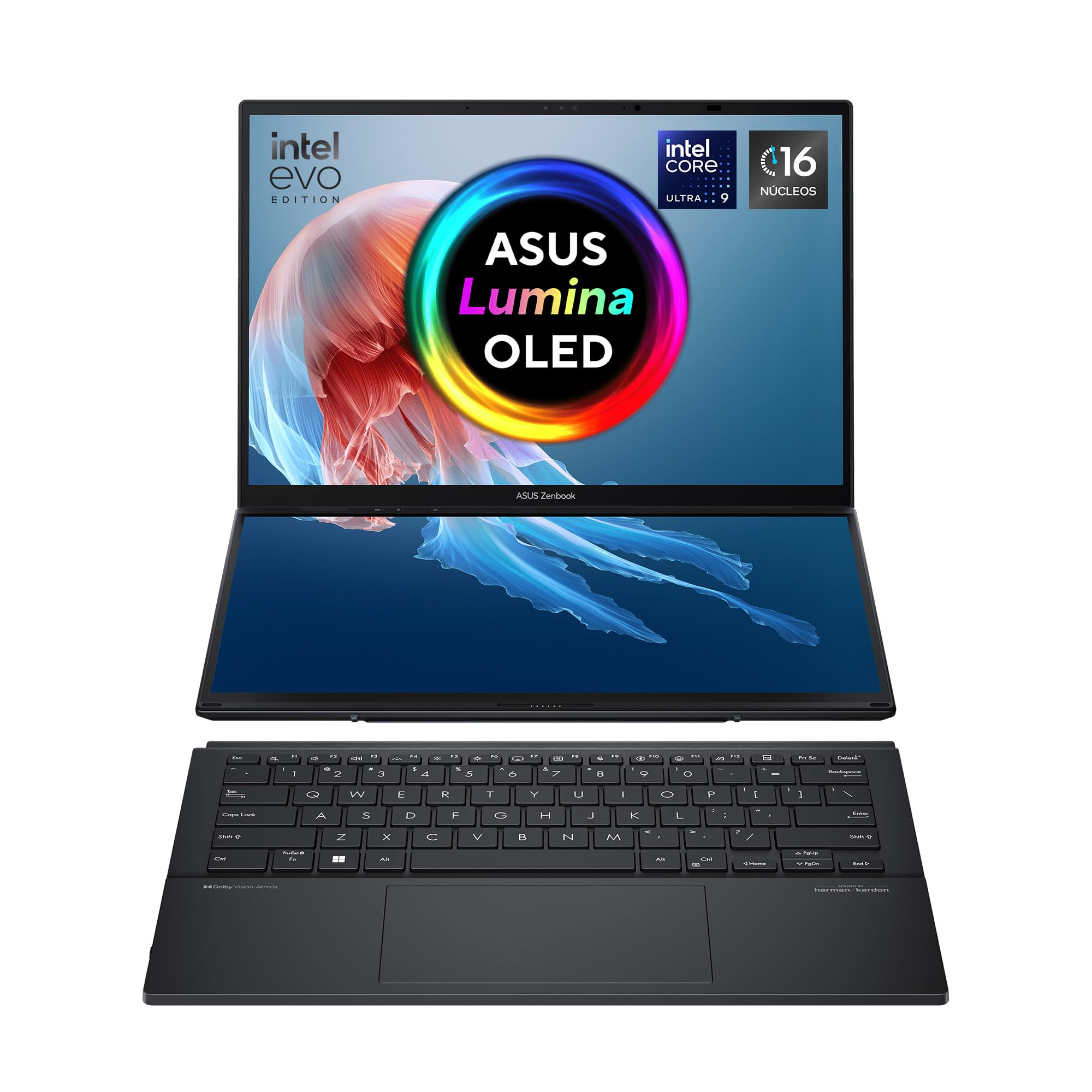 ASUS Laptop Zenbook Duo OLED/UX8406MA-PZ051W/Intel Core Ultra 9/Intel ARC Graphics/32GB RAM/ 2TB/Sleeve y Stylus/Teclado en Español (Garantía y Servicio México) 2 71A3iS+gV+L