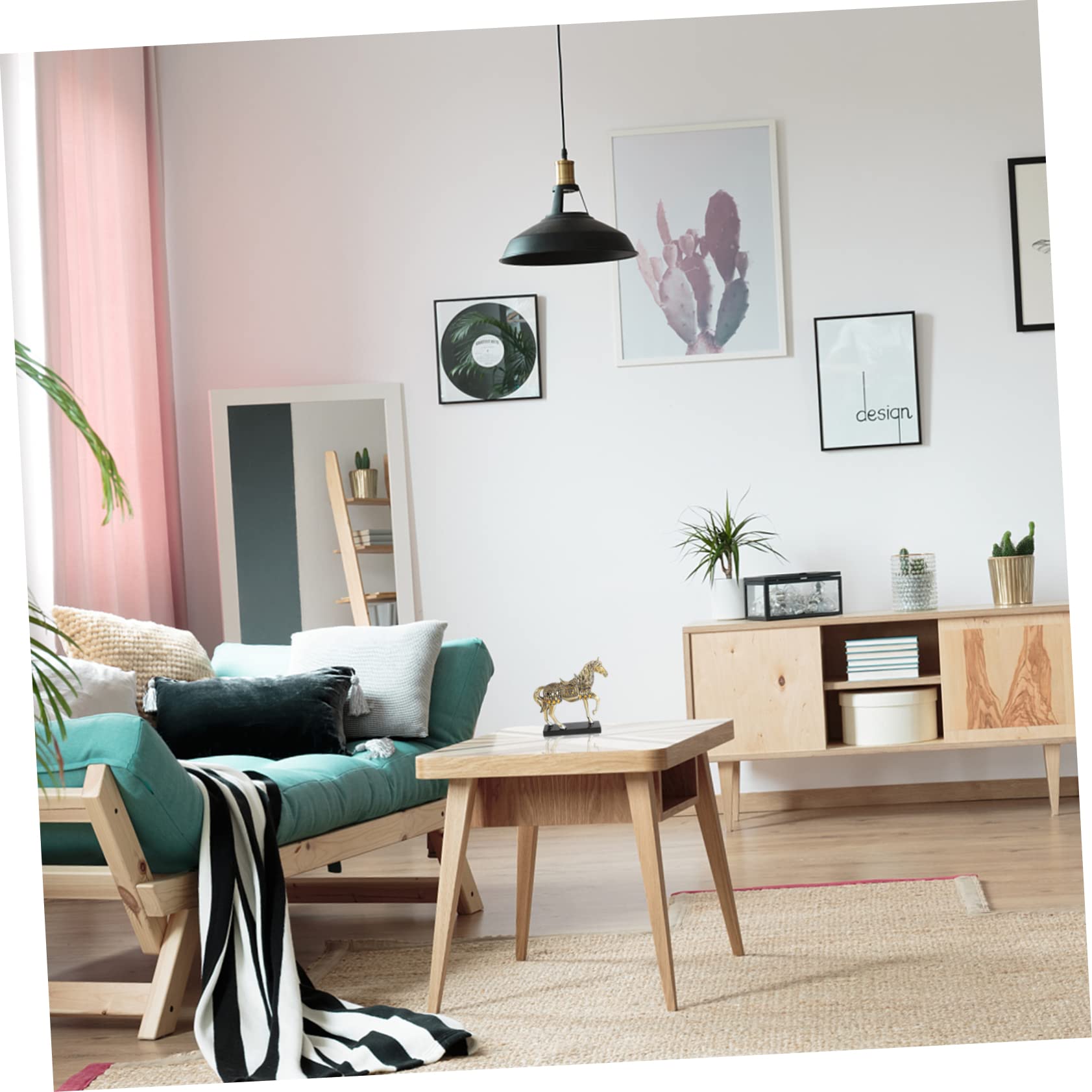 Statua di Cavallo in Resina, Decorazione da Tavolo Antica | Statuetta Animale Raffinata, per Natale e Thanksgiving, Finitura Elegante da Collezione