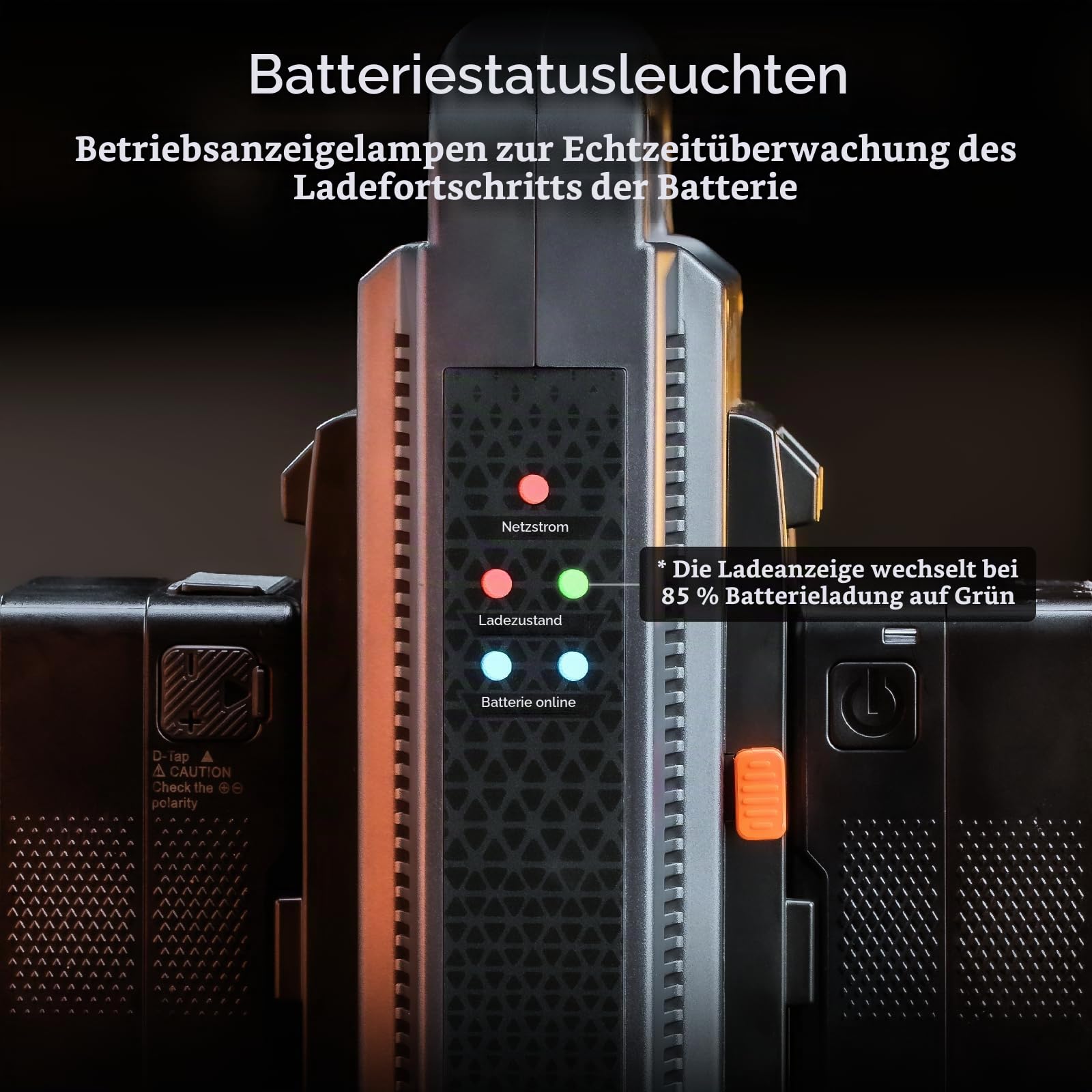 SMALLRIG V-Batterie-Ladegerät mit Doppelk, V-Montage, Akku-Ladegerät für SMALLRIG VB50 / VB99 / VB99 Pro / VB155 / VB212-4578