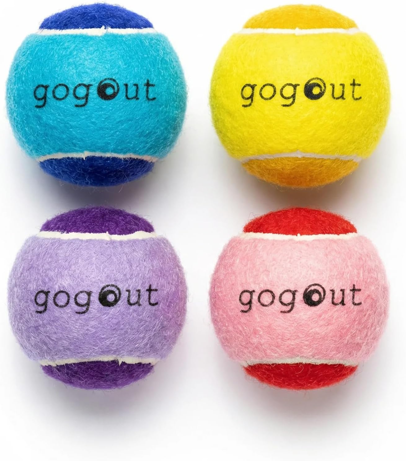 Pet Squeaky Fetch Ball, Multicolor Tennis Balls for Dogs, 2.5 Inches, 8 Pack, Interactive Play and Exercise (8, Large)