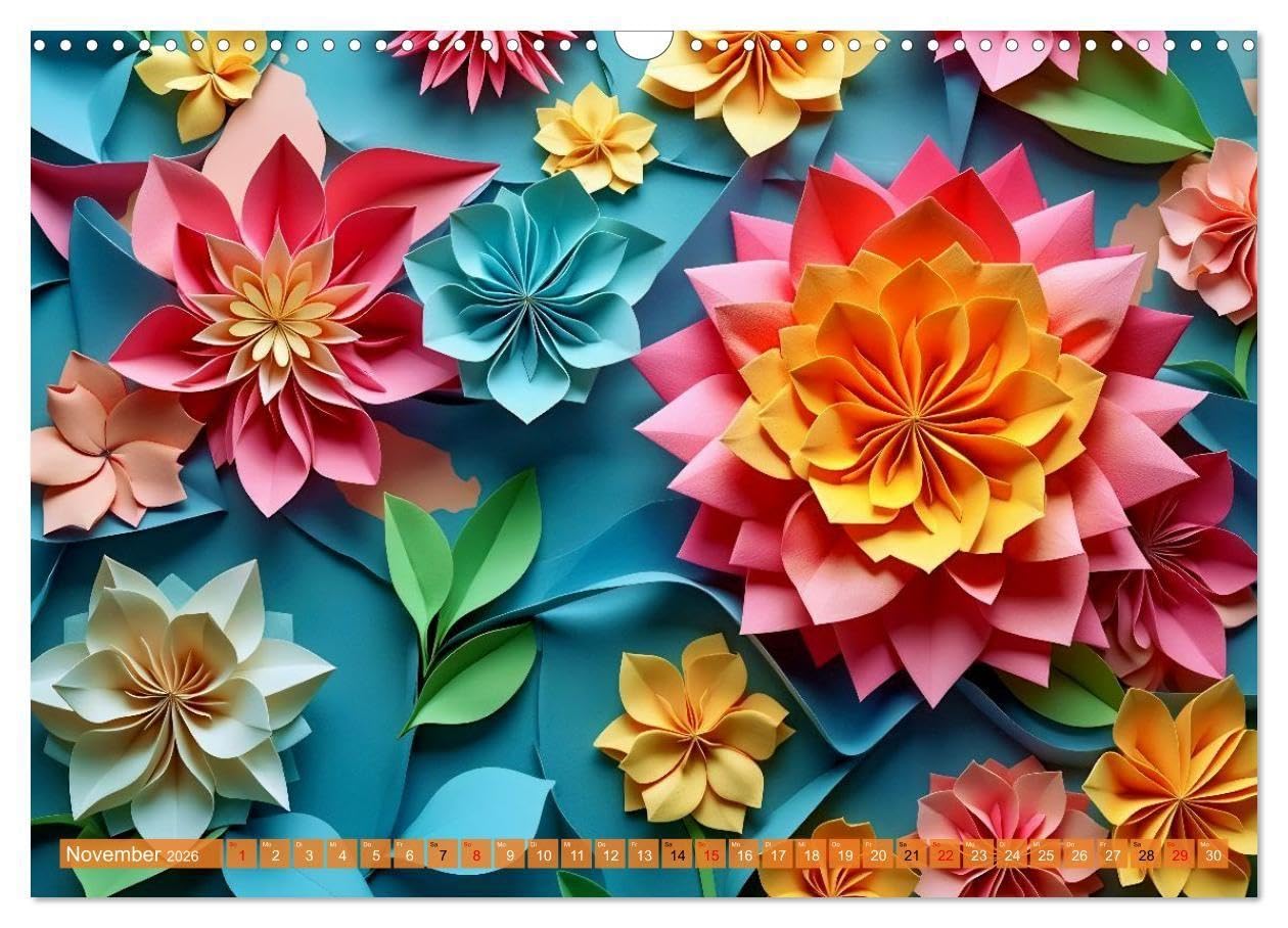 Origami-Formen (Wandkalender 2026 DIN A3 quer), CALVENDO Monatskalender: Origami verbindet Ästhetik und Struktur, mathematisch präzise Faltungen erzeugen komplexe Formen mit minimalistischer Eleganz.