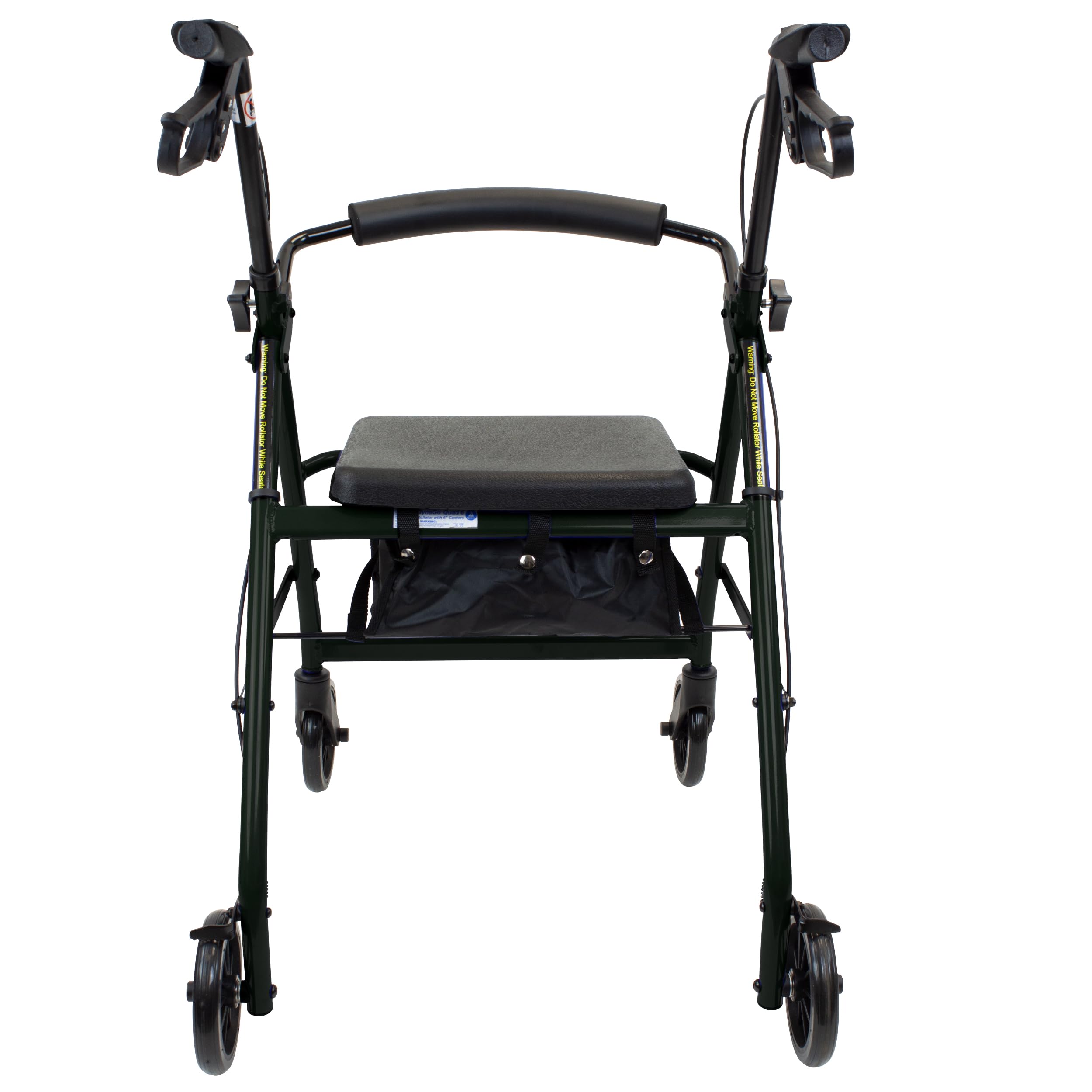 DynaGo Quad 6 Foldable Aluminum Rollator with 6" Wheels, Black — Amazon image 4