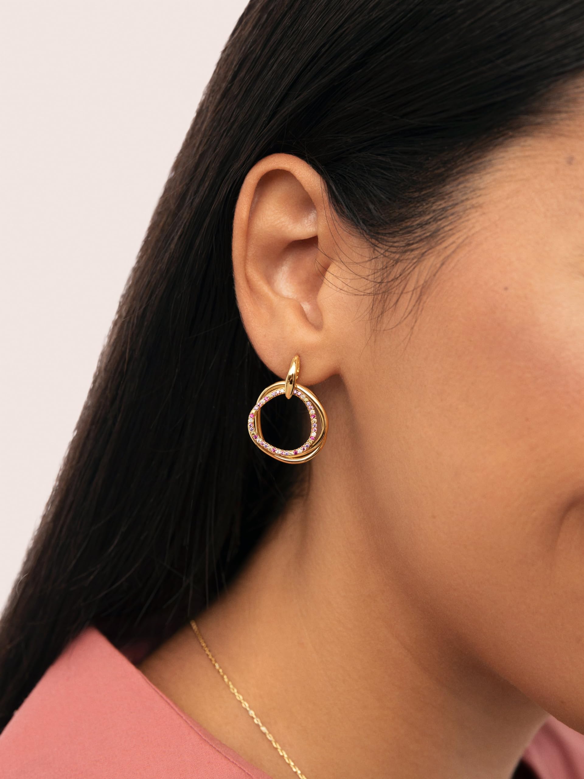 SINGULARU Pendientes Mujer Oria Colors Baño Oro