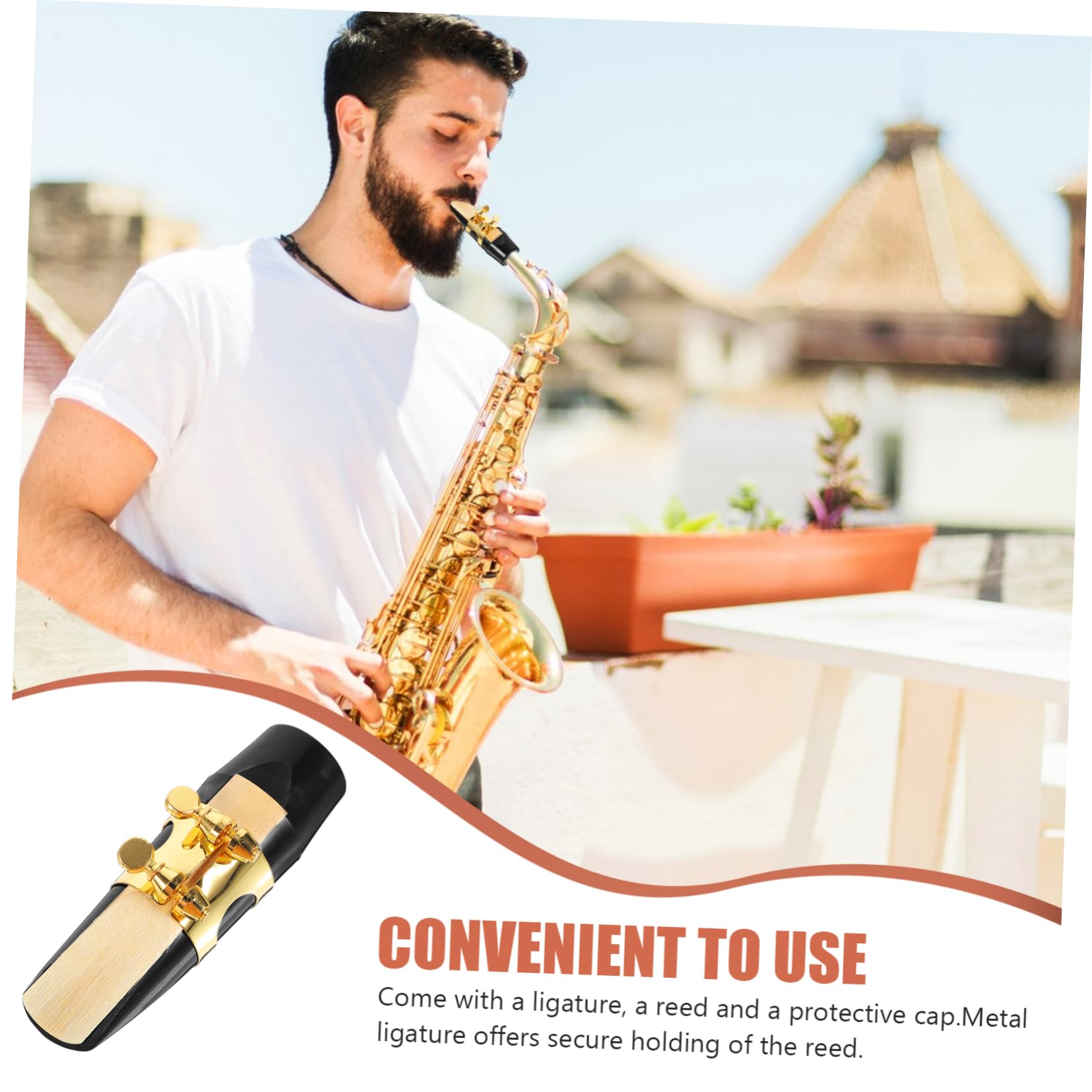 Abaodam Alto Saxophone Reed Model Black Spout Cover Replacement for Damaged Sax Mouthpieces