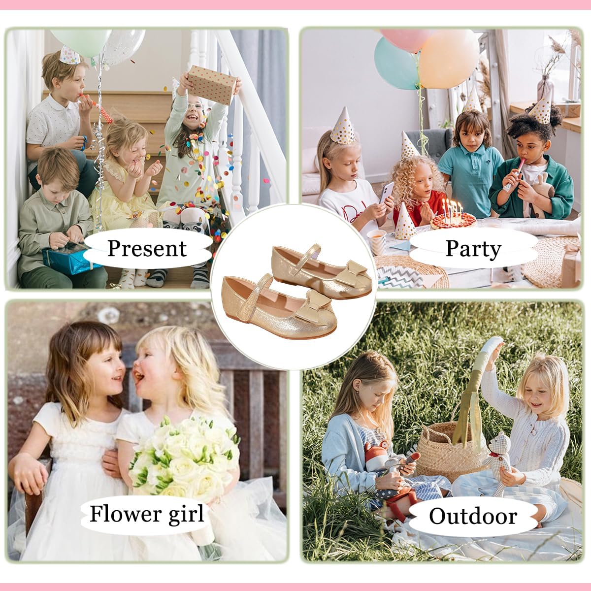 Girls Toddler Dress Shoes Ballet Mary Jane Flats for Baby Little Kids Girl - Image 5