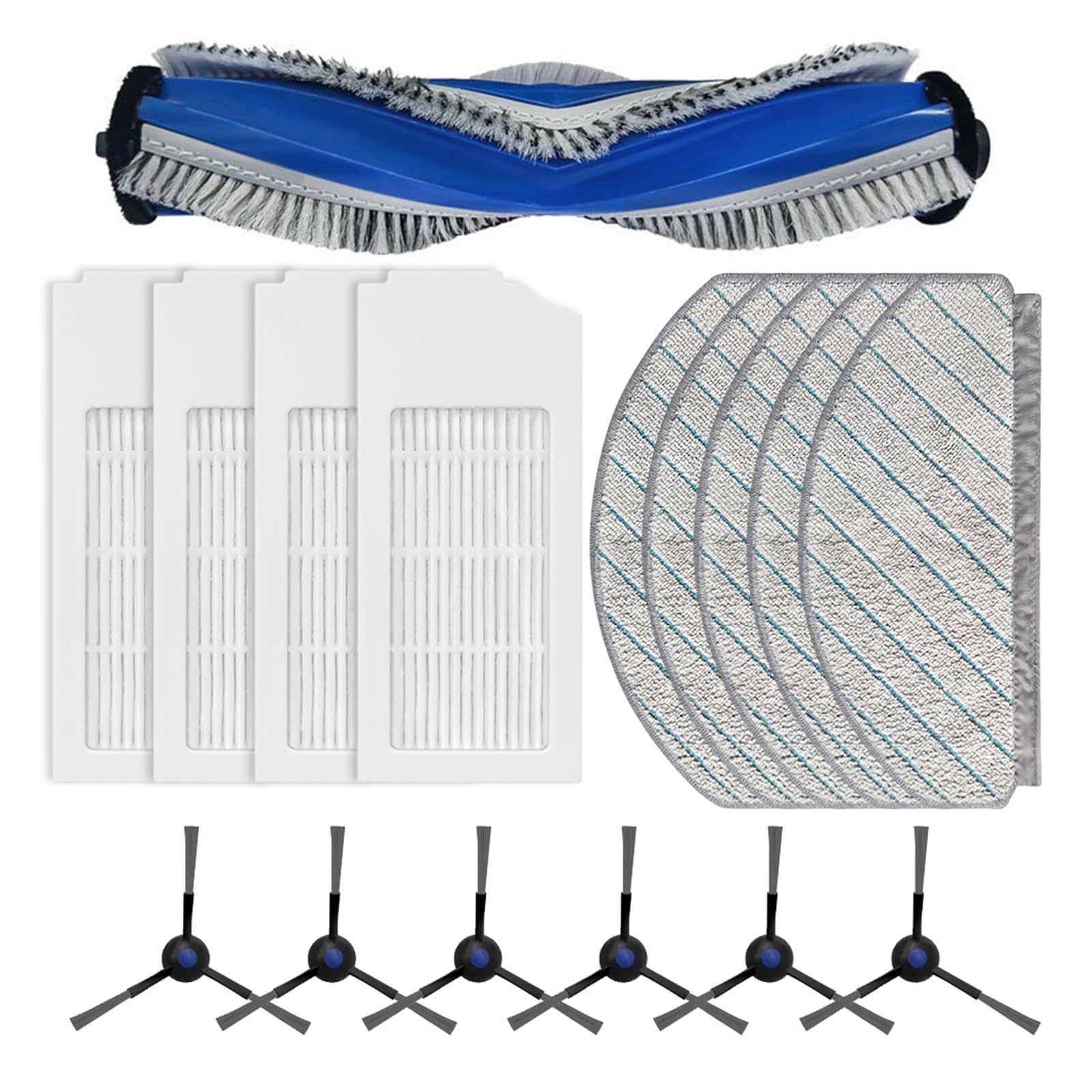 FCOIN Main/Side Brush Filter Mop Cloth Kit ，Compatible for Ecovacs，Compatible for Deebot， N20 / N20 PLUS / N20 For PRO PLUS Vacuum cleaner parts(B)