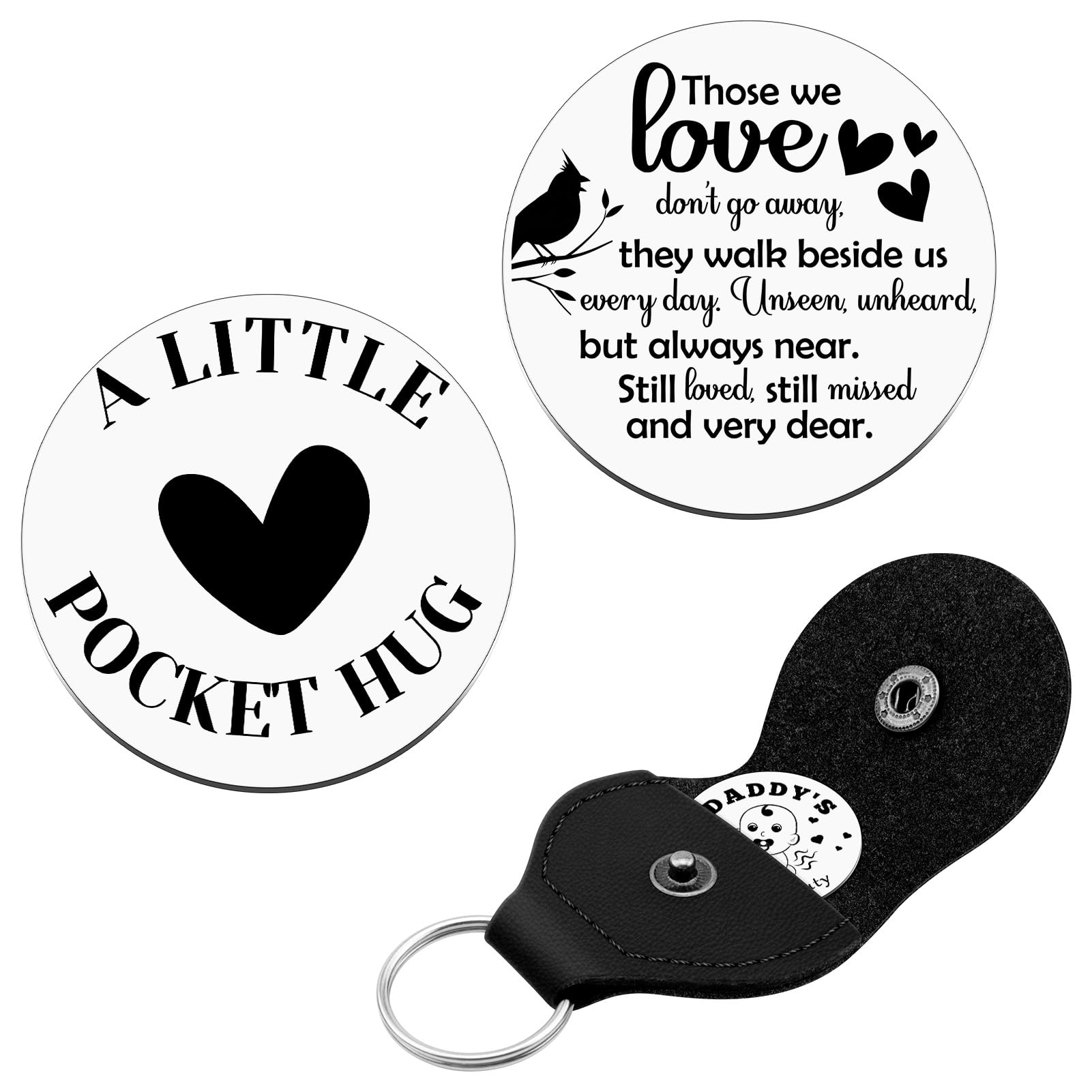 Memorial Gifts for Loss of Mother Father Pocket Hug Token Remembrance Bereavement Gift Idea Sympathy Gift for Loss of Loved Grief Condolences Miscarriage Gifts for Mom Stainless Steel Double Side Coin