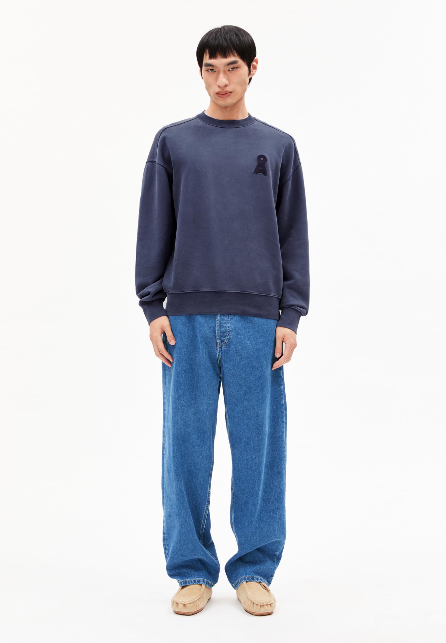 ARMEDANGELS Herren Sweatshirt aus Bio-Baumwolle Iconic Å EMAAL GMT DYE Relaxed Fit