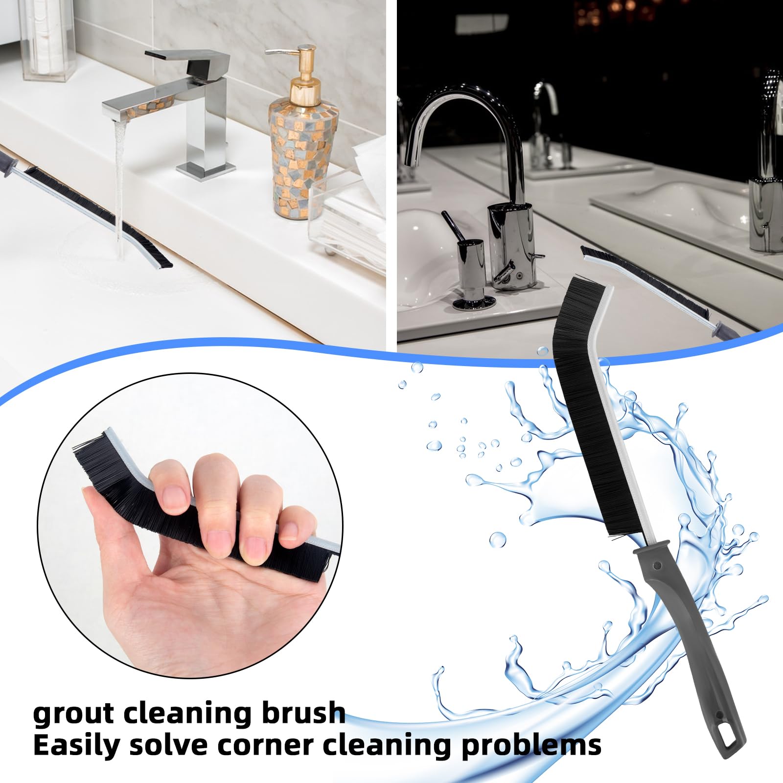 Spazzola Per Fessure Con Setole Dure - Pulizia Angoli Stretti Per Casa E Auto - Foto 6