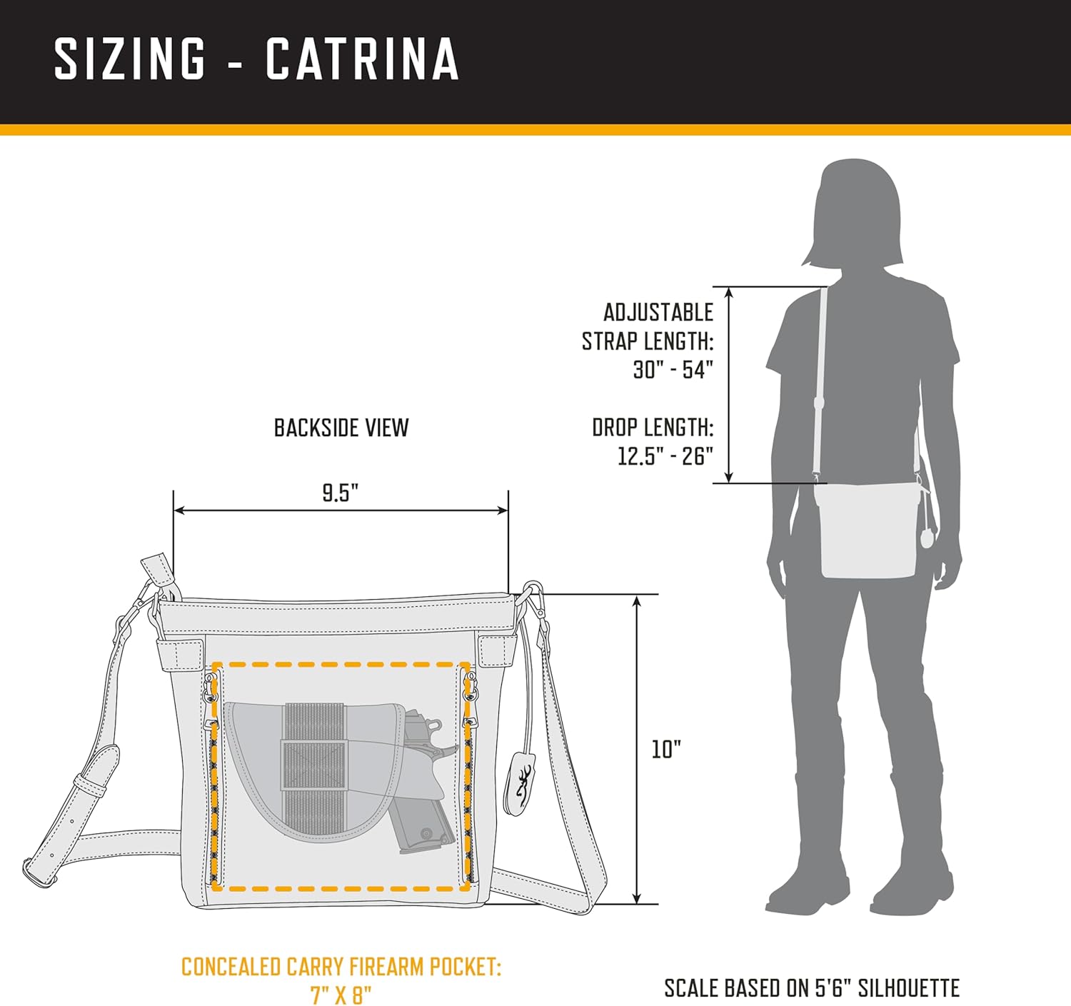 Browning Women's Concealed Carry Catrina Purse, Premium Holstered Handbag With Safety Locking Option - Image 6