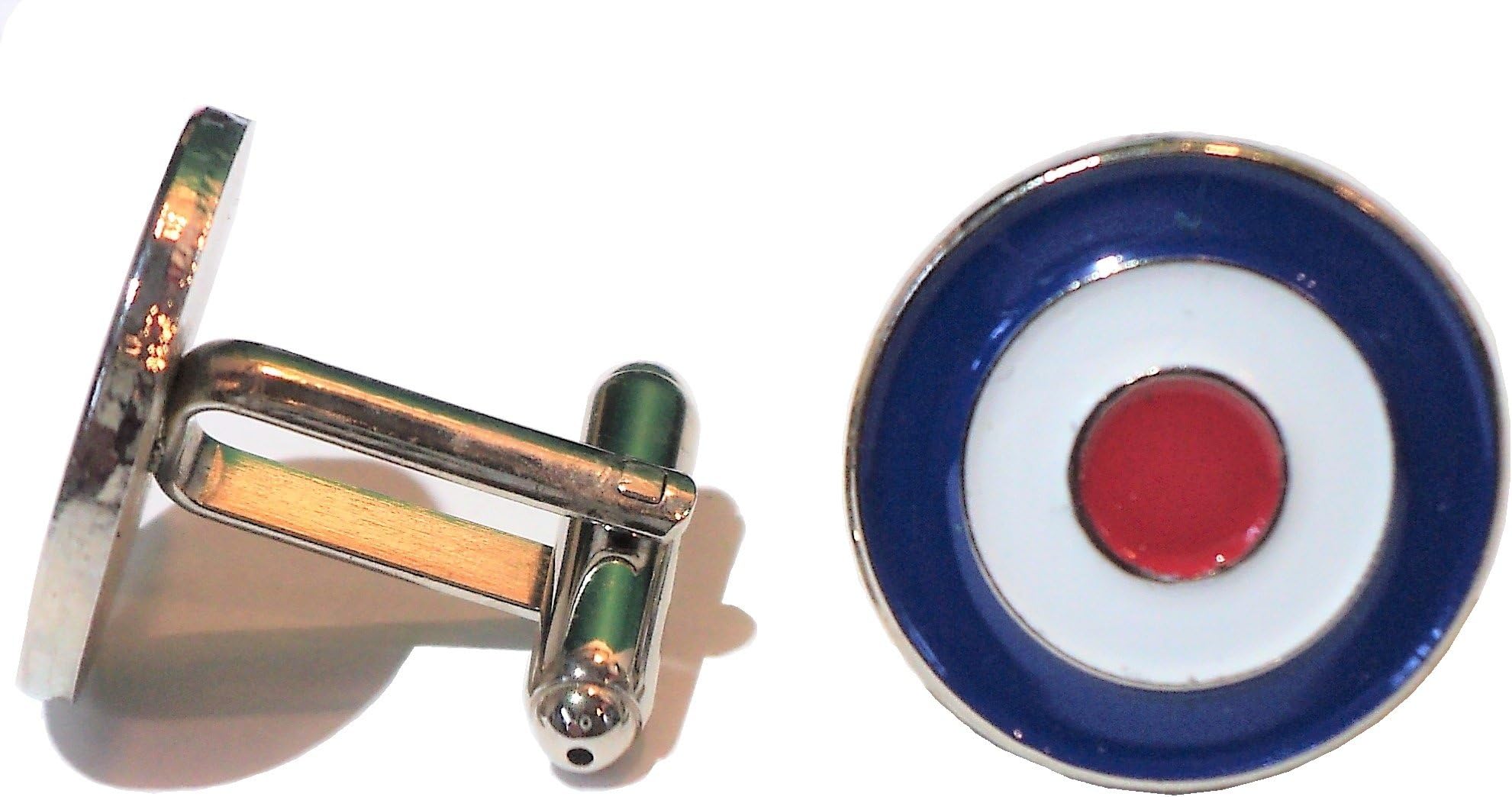 B4BB4B Target Roundel RAF Air Force Military Metal Aircraft Cufflinks MODS Scooterists