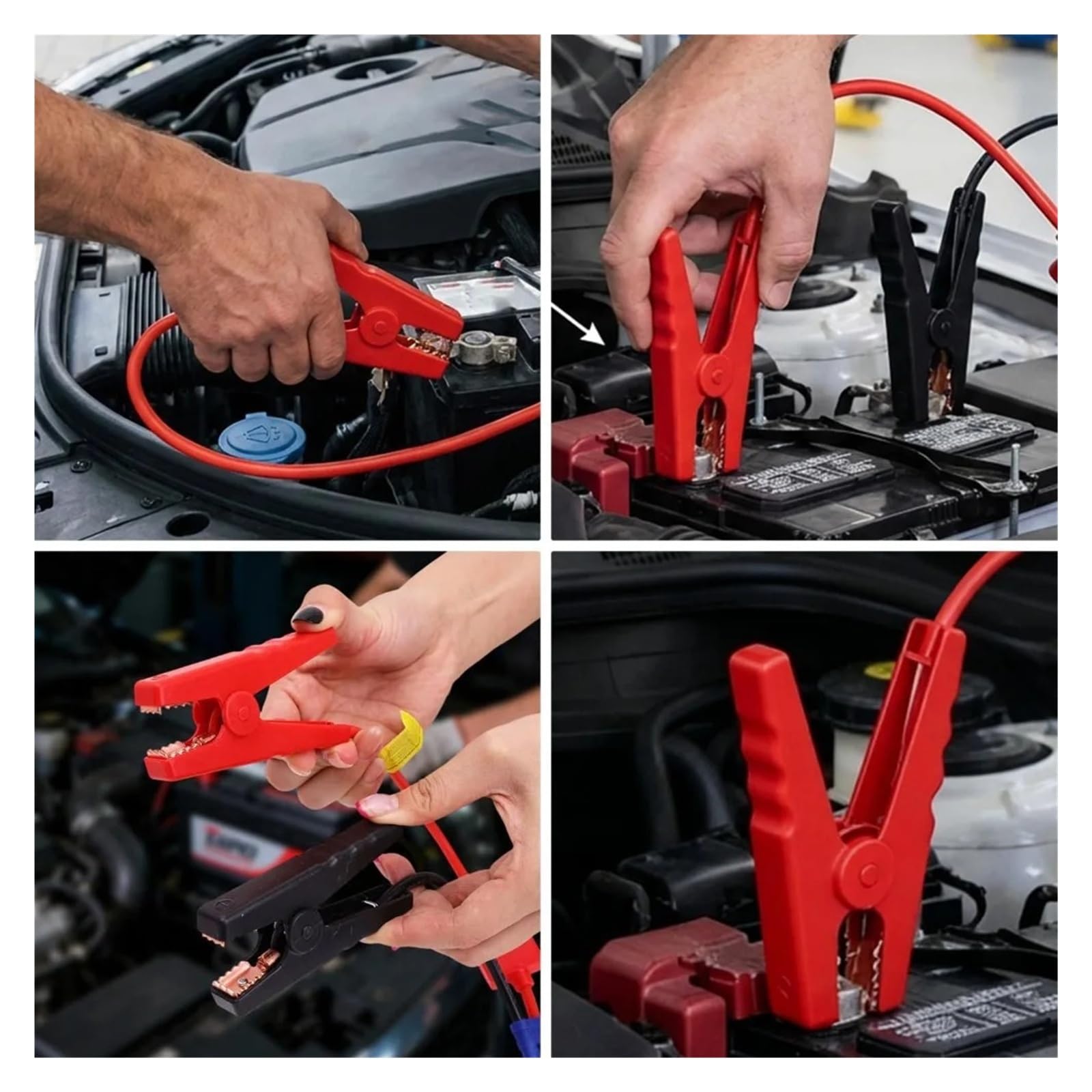 EC5 - Cable de arranque con clips, 12 V/24 V, cables de arranque de batería de coche para emergencia, accesorios portátiles de arranque (estilo B)