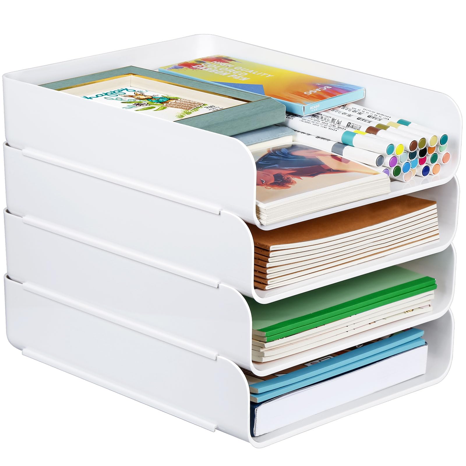 Guojiang Organiseur De Bureau Empilable En Acrylique Transparent