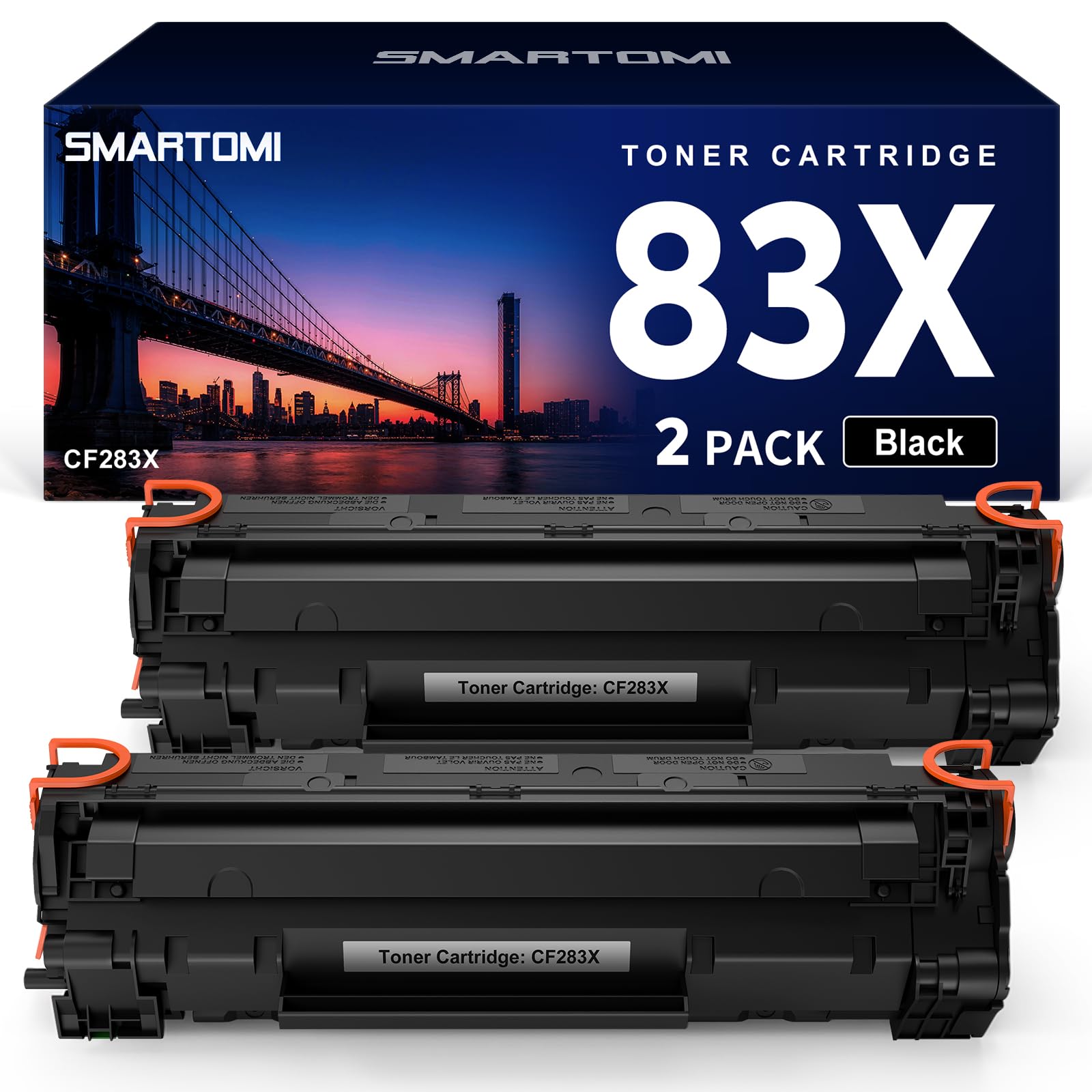 SMARTOMI CF283X 83X Cartucce di Toner Compatibili per HP 83A 83X CF283X CF283A per HP LaserJet Pro M201dw M201n MFP M225dn M225dw M125a M125rnw M125nw M127fn M127fp M127fs M127fw (Nero, 2-Pack)
