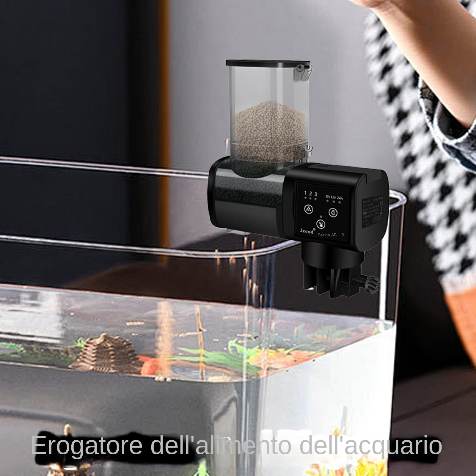 Alimentatore Automatico Per Acquario Alimentatore Automatico Cibo Da | Mangiatoia Automatica Da Acquario 500ml Vacanza, Stagno, Viaggio, Weekend, Alimentazione Quotidiana, Principianti, A