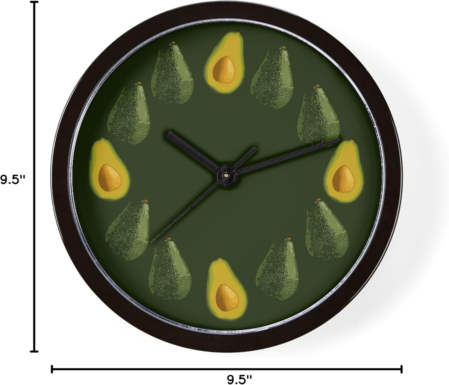 CafePress Avocados 10" Wall Clock for Livingroom, Kitchen, or Office
