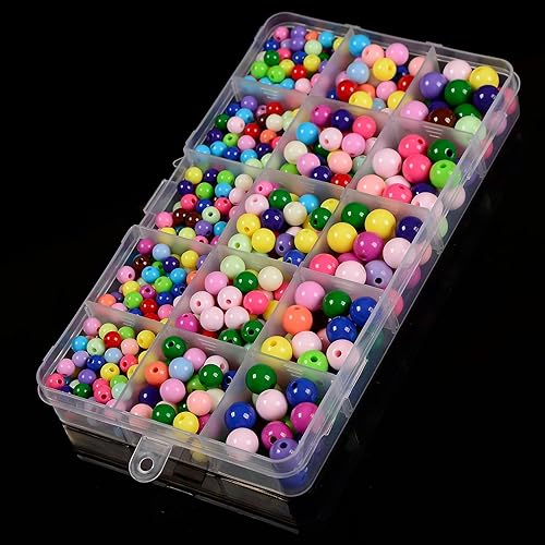 Miniatura 3 de 700 cuentas redondas acrílicas de tamaño mixto, bolas acrílicas redondas de 0.236 pulgadas, 0.315 pulgadas, 0.394 pulgadas, 0.394 pulgadas, 0.394