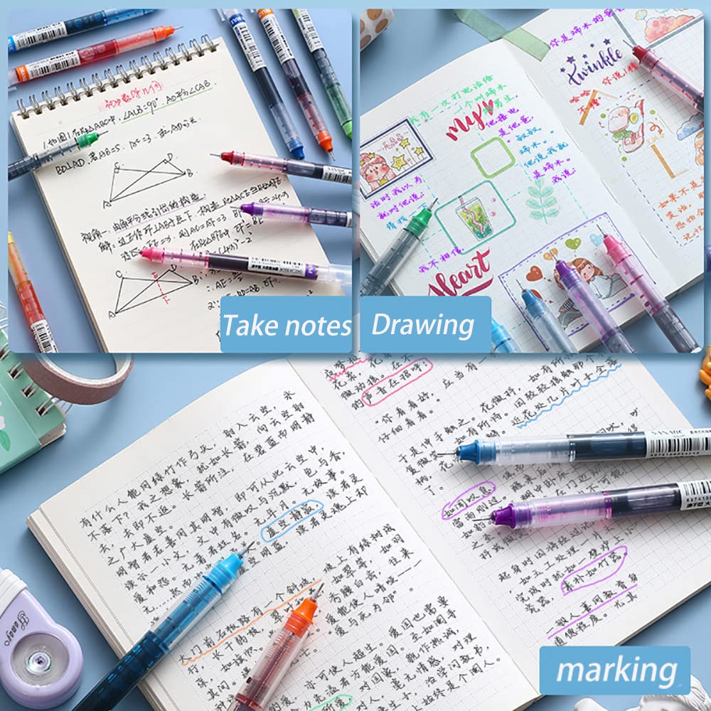 Mancola 20本 ローリングボールペン 速乾インク 0.5 Amazon.com: mancola 20 Pack Rolling Ball Pens, Quick-Drying