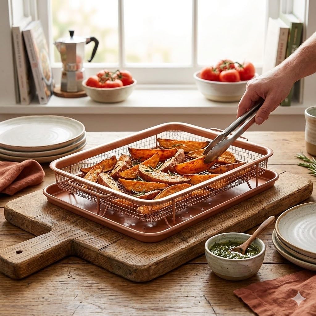 Buy Portible Kitchen Air Fryer Tray Set | Nonstick Oven Baking